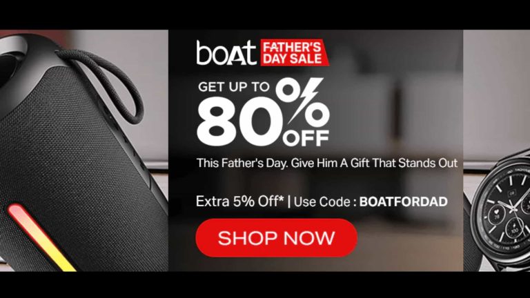boat Fathers Day Sale: Up to 80% Off on Smartwatches, Earphones & More